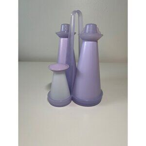 Vintage Tupperware Lilac Condiment Set With Carrier